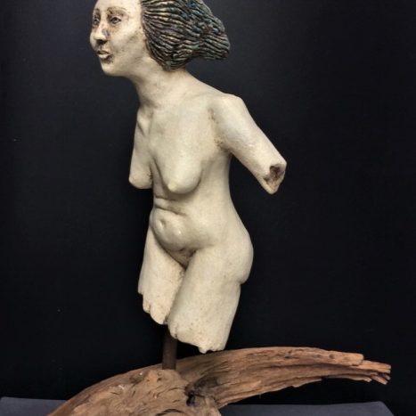 'windswept' original sculpture in stoneware